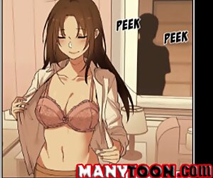 Jente venn sexy anime av tegneserie-manytoon.com
