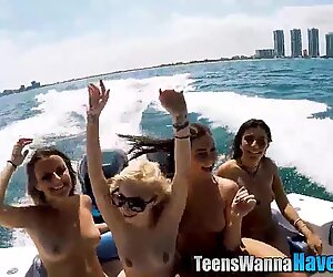 Yacht fest tenåringer sprutet
