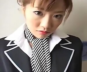 Japan stewardess with collar over collar